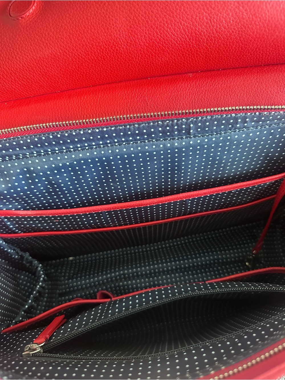 Wool & oak convertible backpack pebbled red leather - Picture 5 of 10